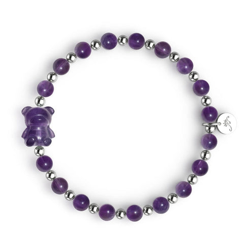 Bjorn | Gemmy Bear Bracelet | Amethyst x Silver